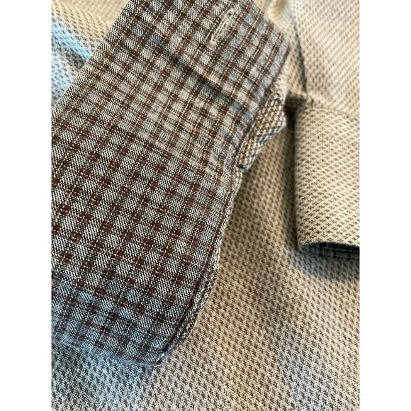 Jos A Bank Reserve  brown patterned dress shirt Large - Picture 7 of 10